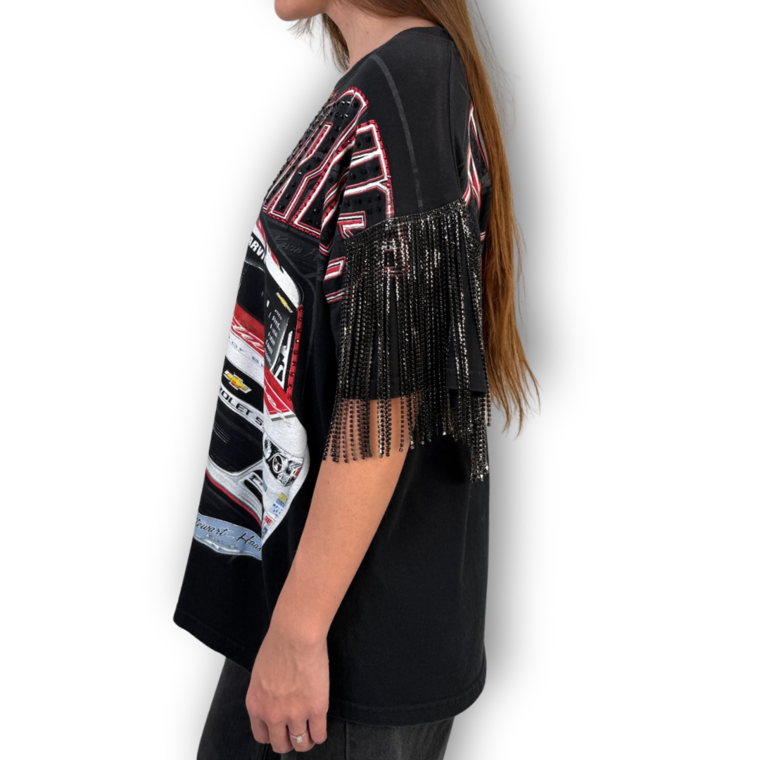 VINTAGE RHINESTONED RACING TSHIRT