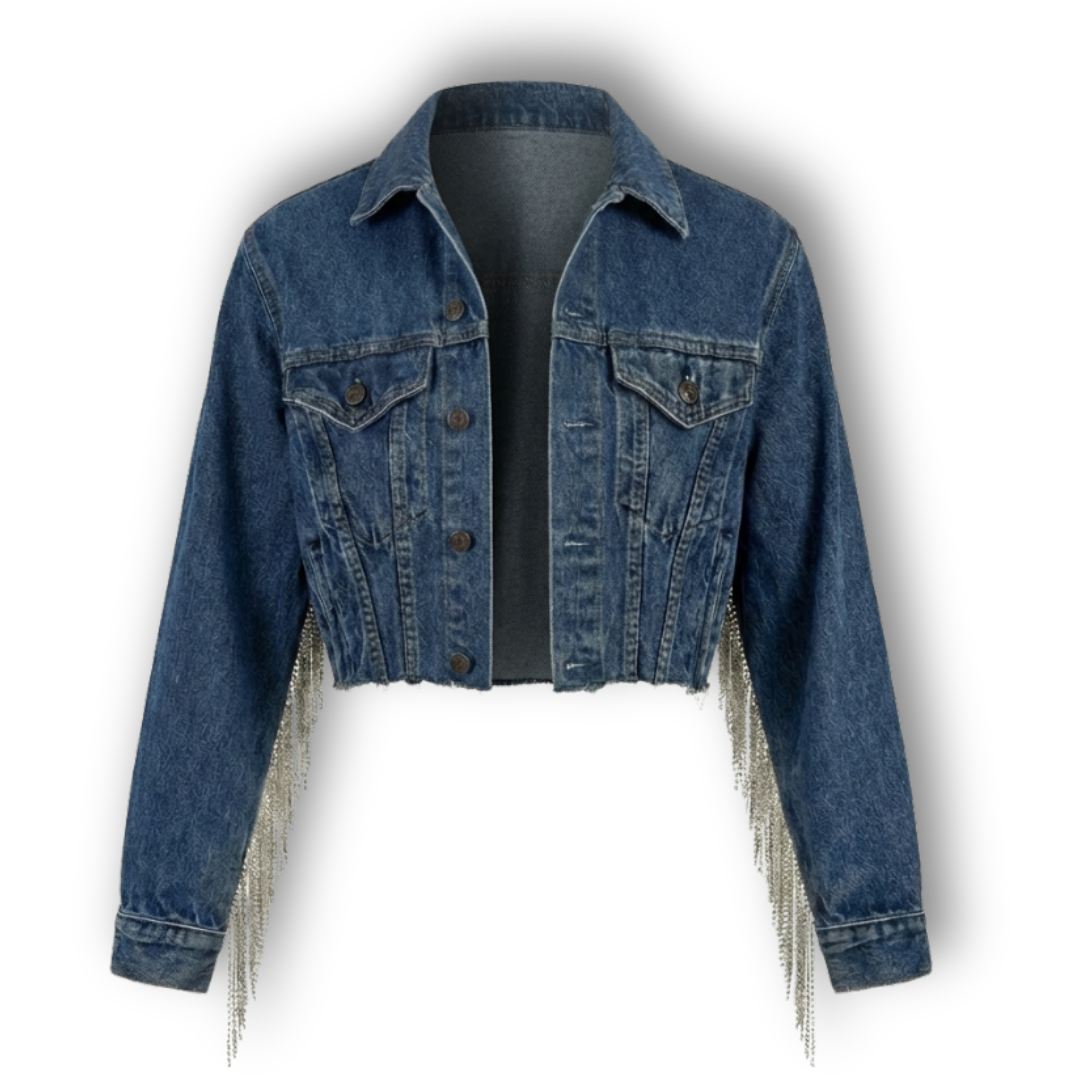 VINTAGE RHINESTONE FRINGE JACKET