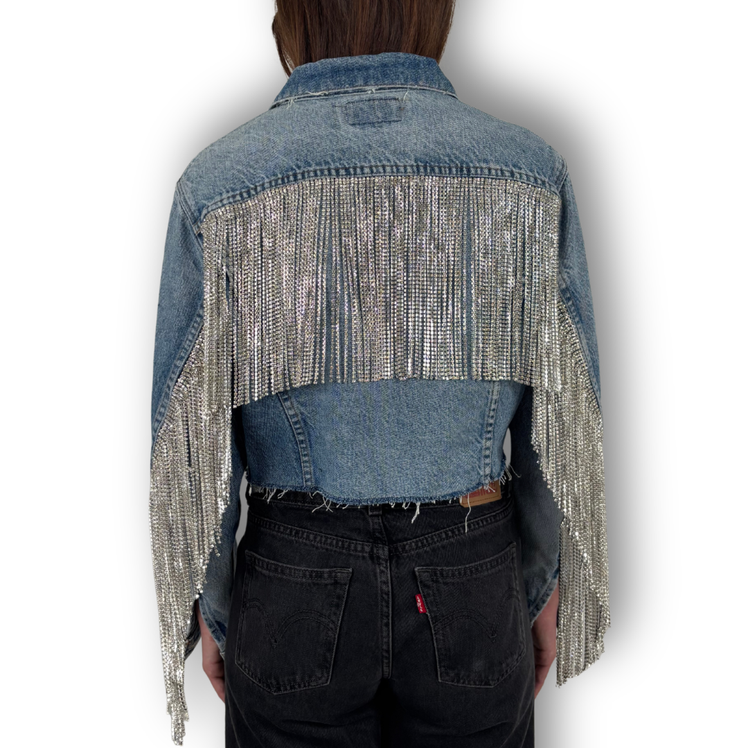 VINTAGE RHINESTONE FRINGE JACKET