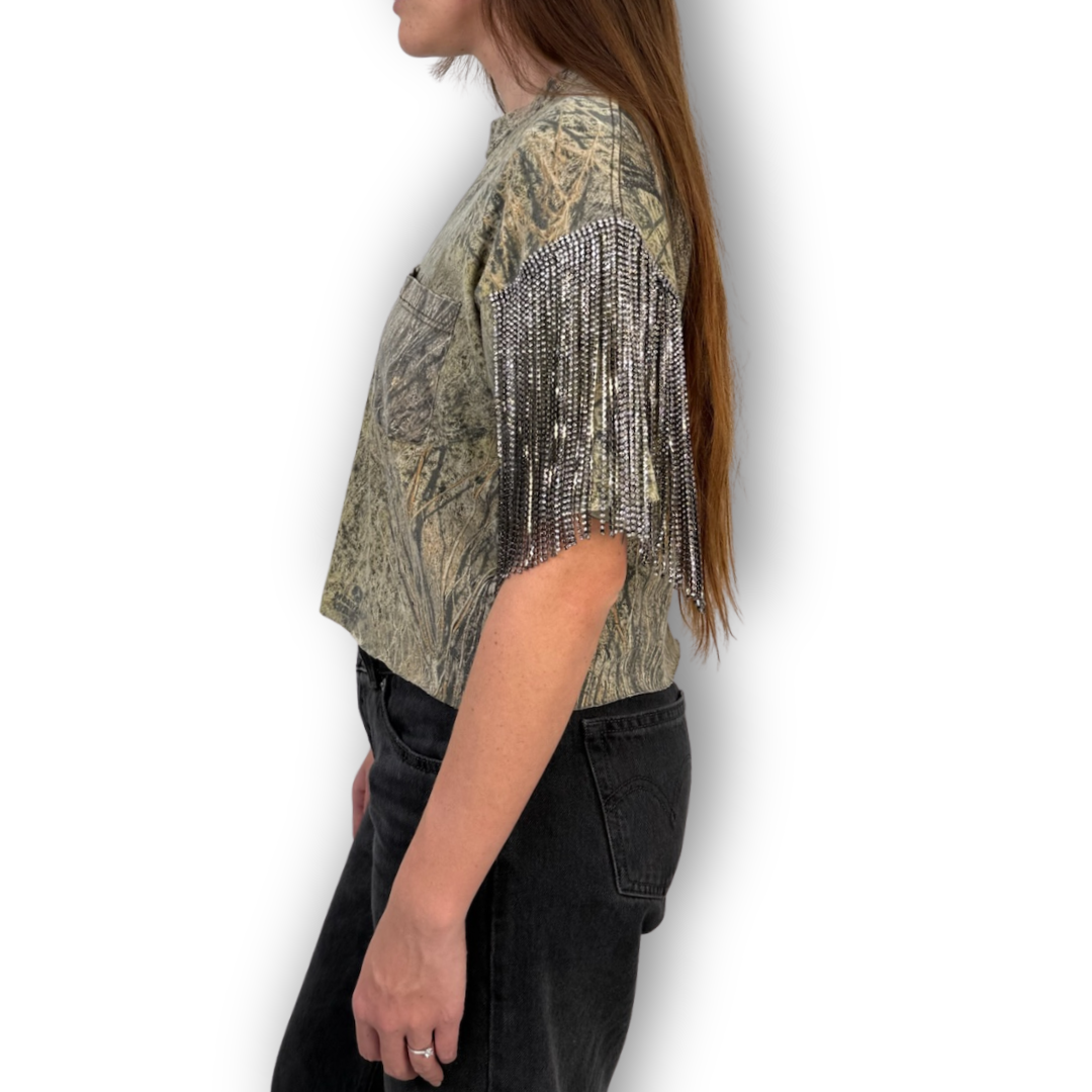 VINTAGE RHINESTONE CAMO TSHIRT