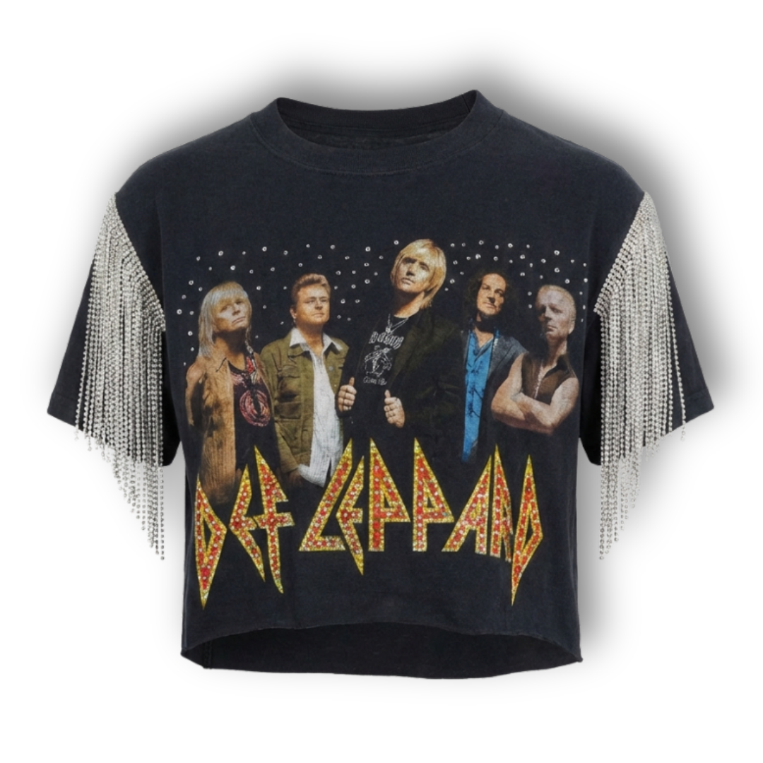 VINTAGE RHINESTONE DEF LEPPARD TSHIRT