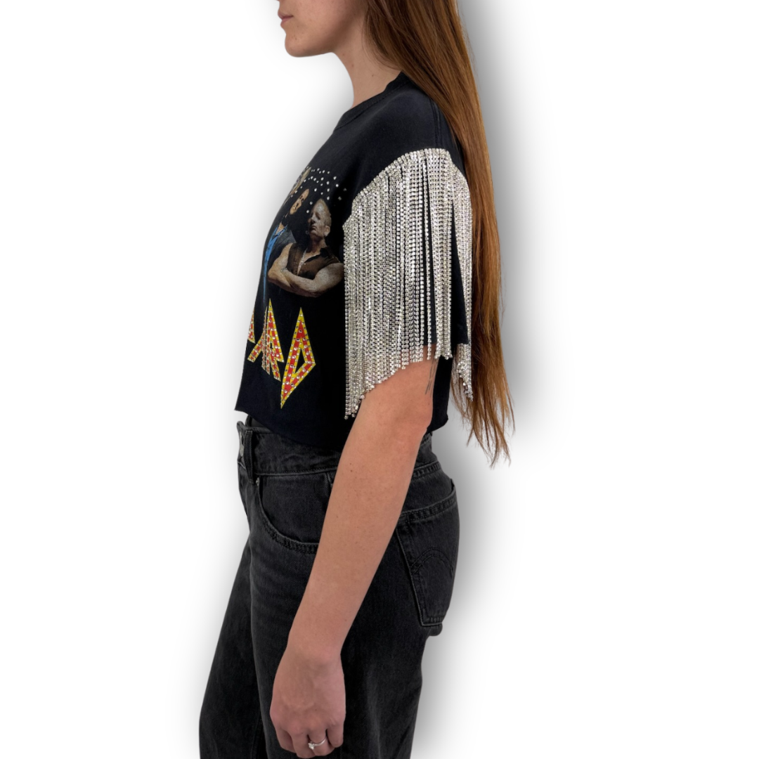 VINTAGE RHINESTONE DEF LEPPARD TSHIRT
