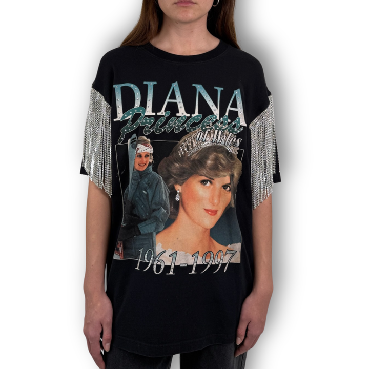 VINTAGE RHINESTONE PRINCESS DIANA TSHIRT