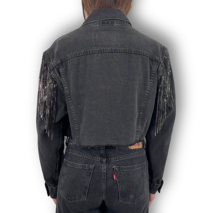 VINTAGE RHINESTONE FRINGE JACKET