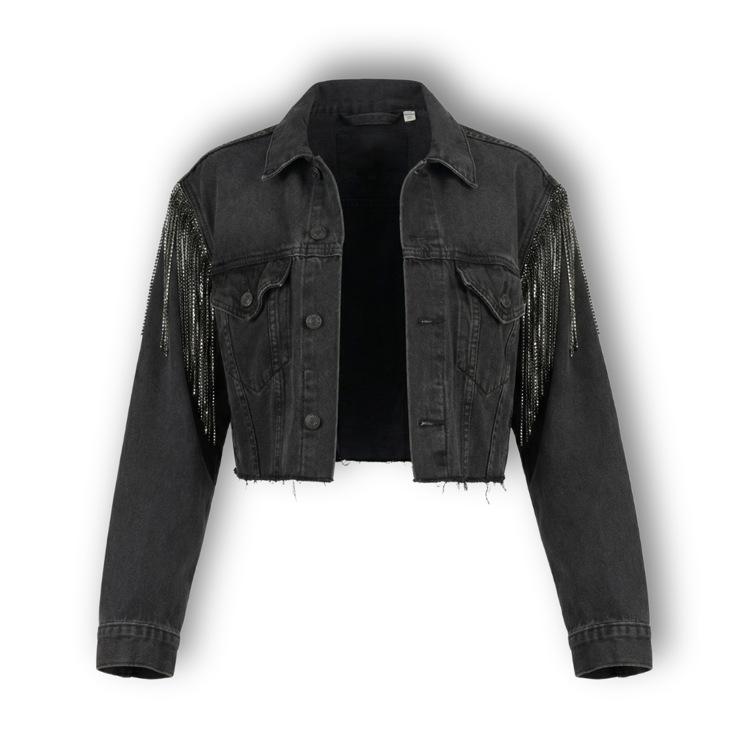 VINTAGE RHINESTONE FRINGE JACKET