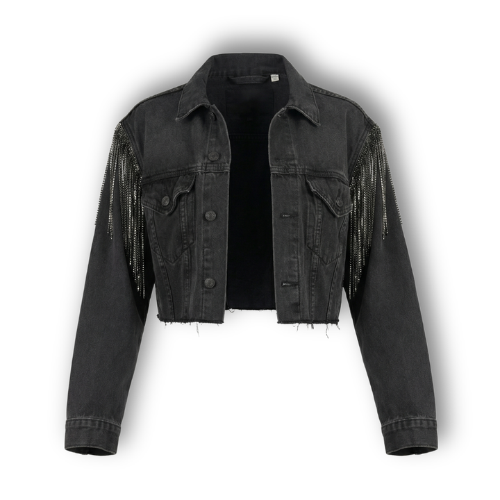 VINTAGE RHINESTONE FRINGE JACKET