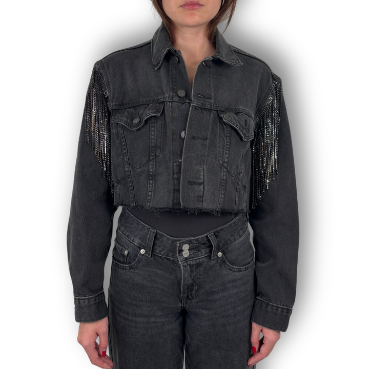 VINTAGE RHINESTONE FRINGE JACKET