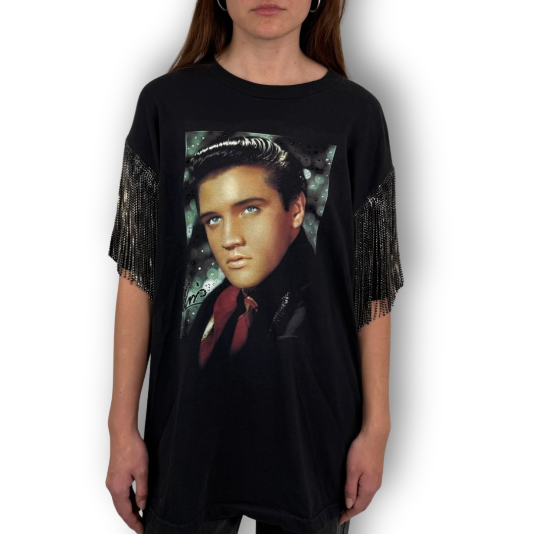 VINTAGE RHINESTONE ELVIS PRESLEY TSHIRT