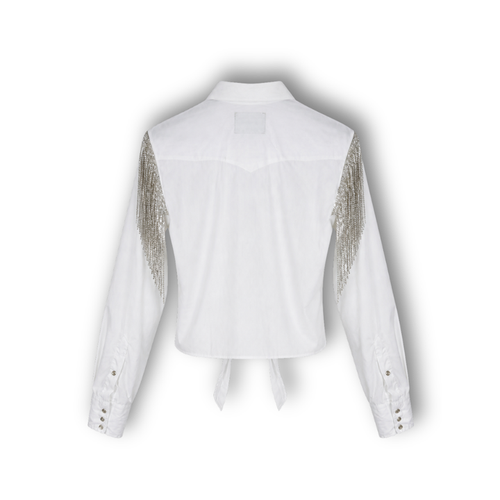 VINTAGE RHINESTONE TIE TOP