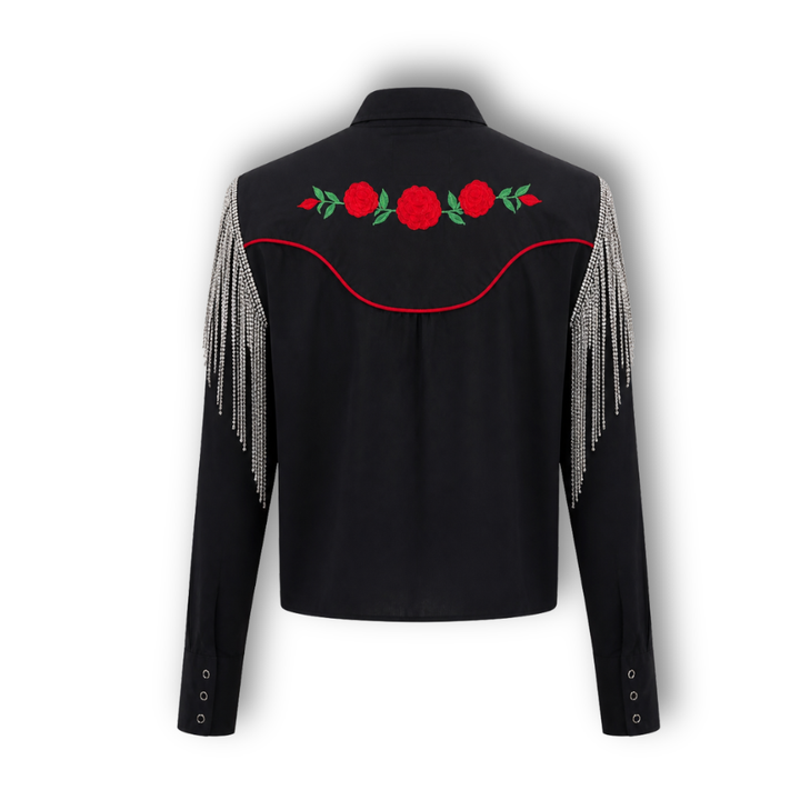 VINTAGE RHINESTONE TIE TOP