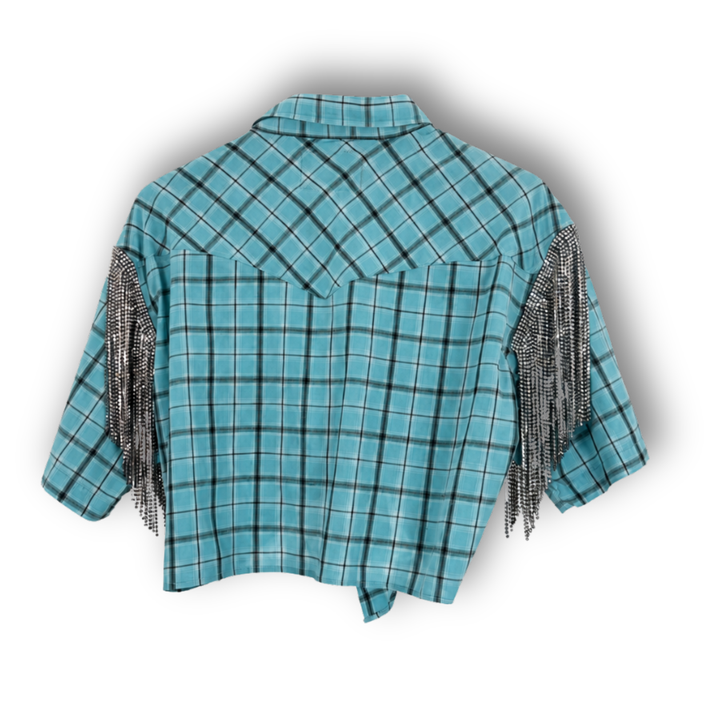 VINTAGE RHINESTONE TIE TOP