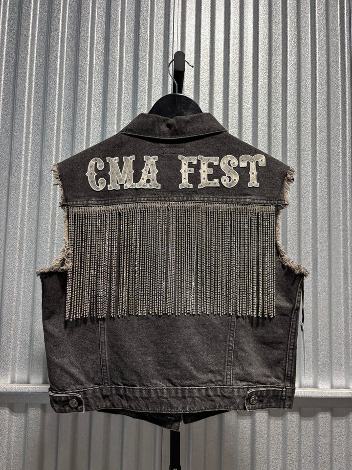 SAMPLE SALE VEST WITH PATCHES