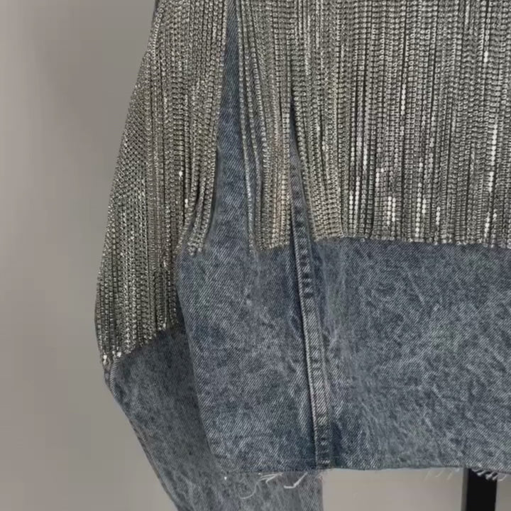 VINTAGE RHINESTONE FRINGE JACKET