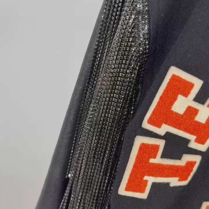 VINTAGE RHINESTONE FRINGE LETTERMAN JACKET
