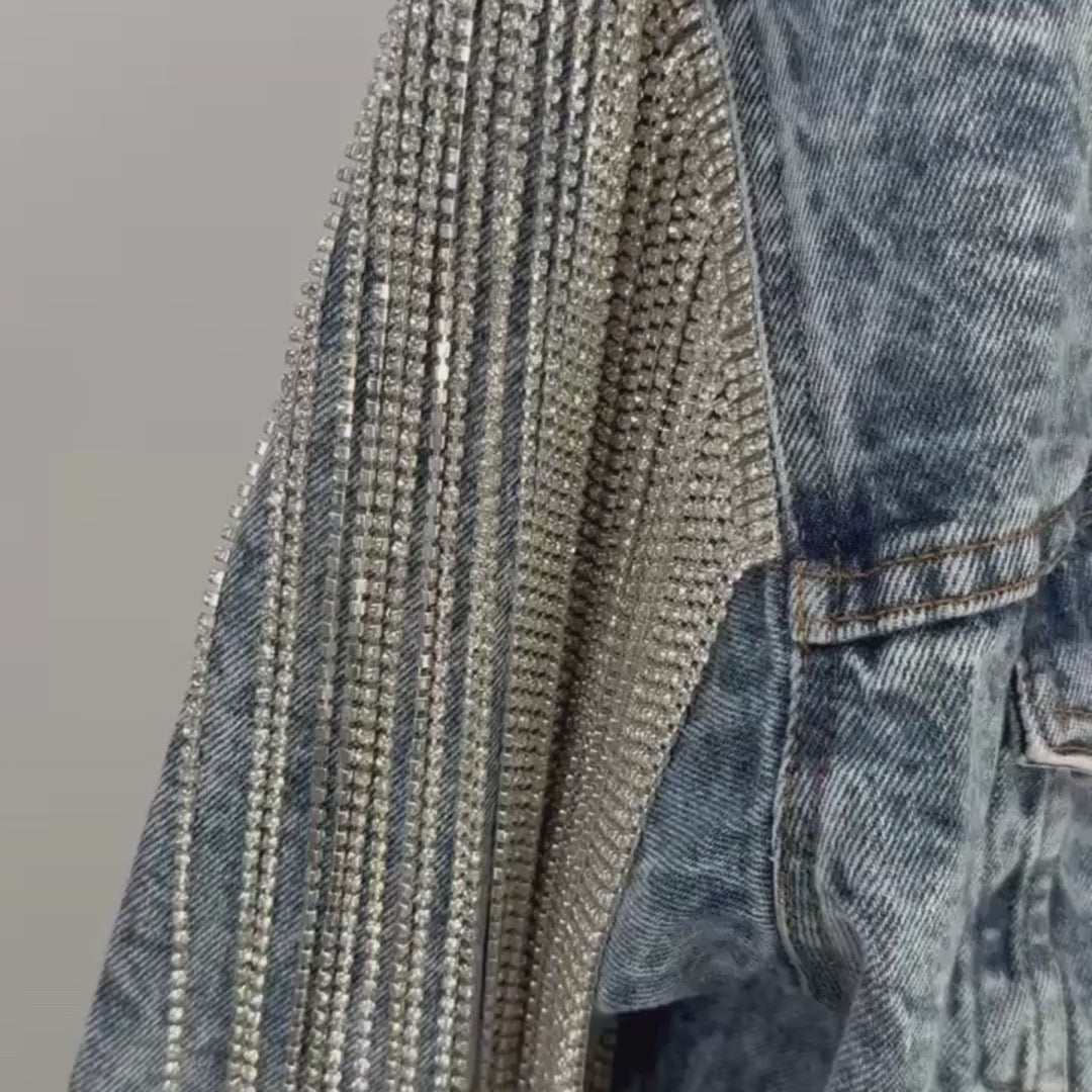 VINTAGE RHINESTONE FRINGE JACKET