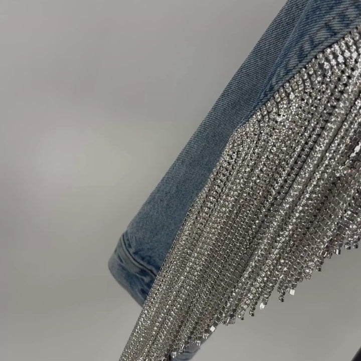 VINTAGE RHINESTONE FRINGE JACKET
