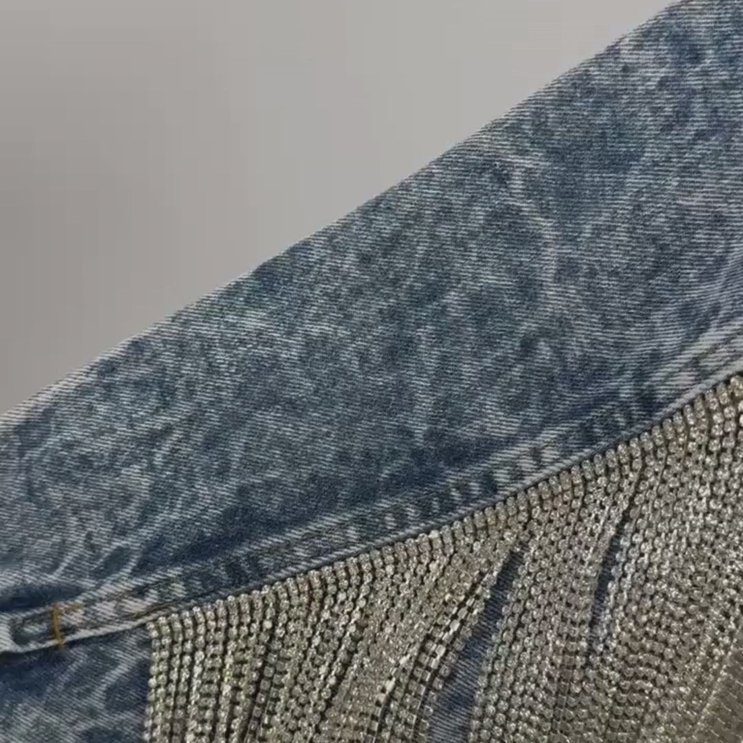 VINTAGE RHINESTONE FRINGE JACKET