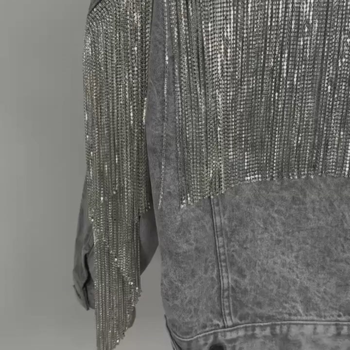 VINTAGE RHINESTONE FRINGE JACKET