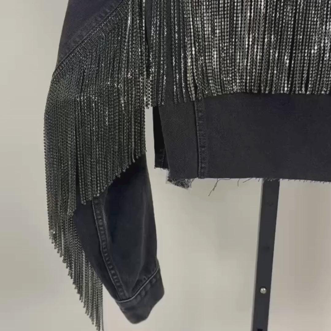 VINTAGE RHINESTONE FRINGE JACKET