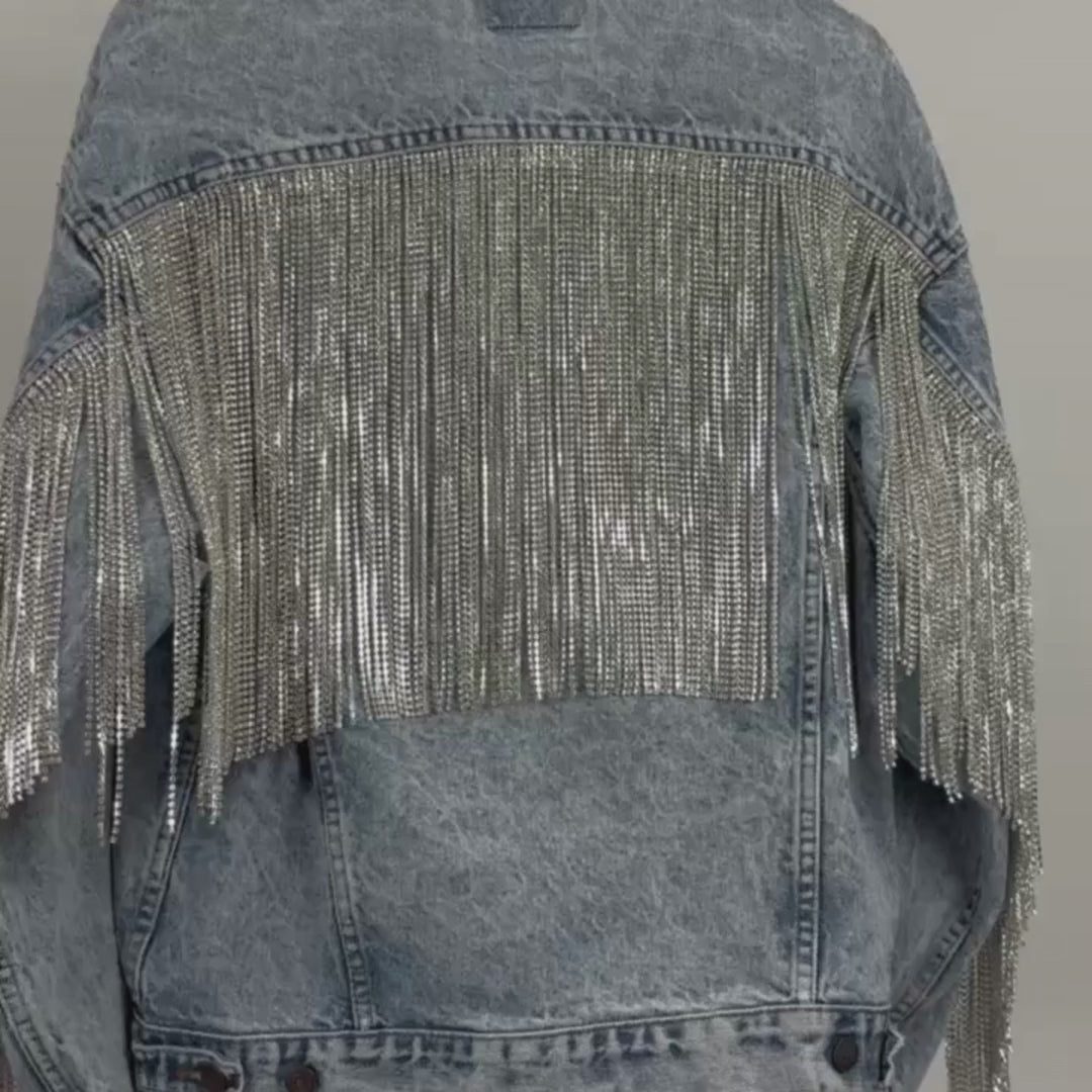 VINTAGE RHINESTONE FRINGE JACKET