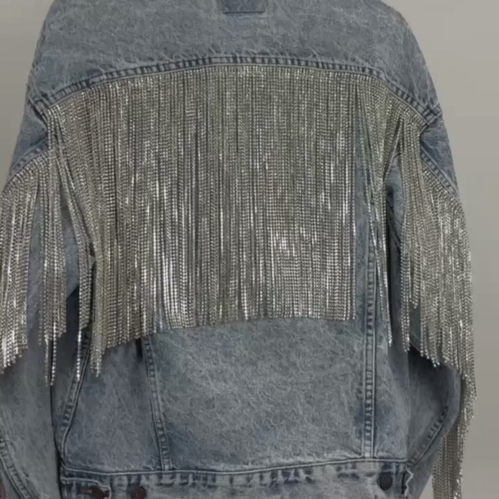 VINTAGE RHINESTONE FRINGE JACKET
