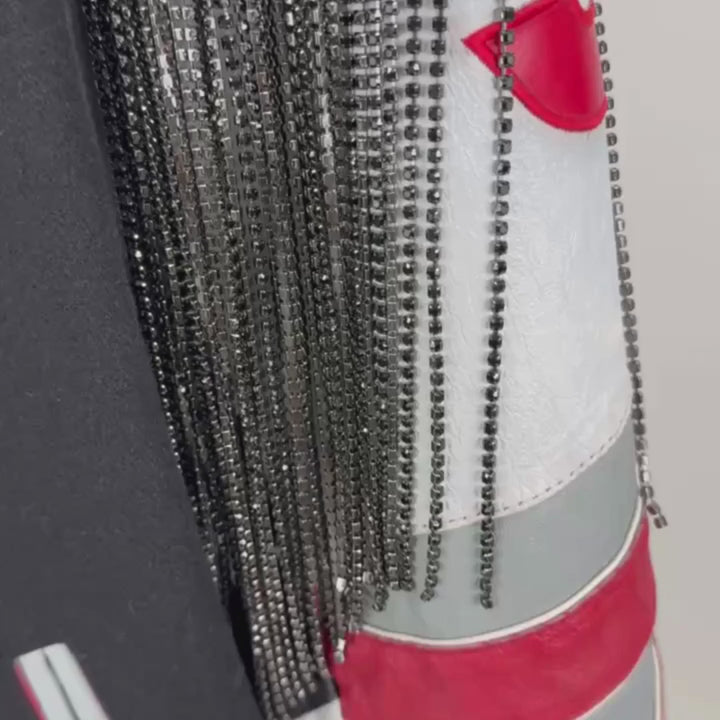 VINTAGE RHINESTONE FRINGE RACING JACKET