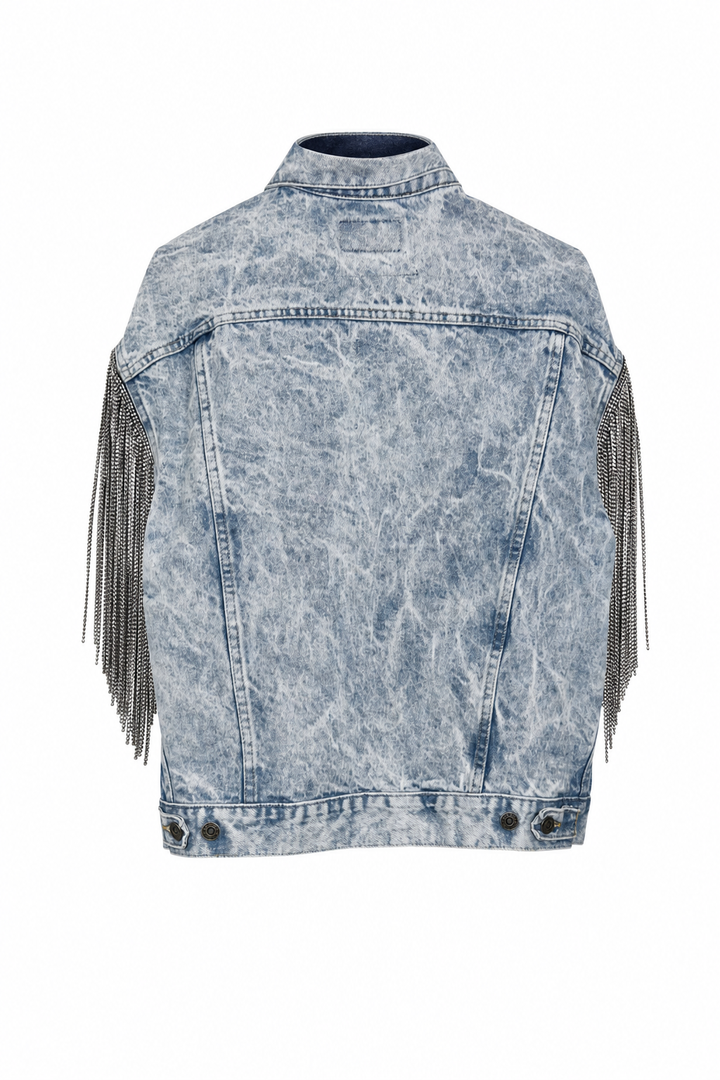 VINTAGE RHINESTONE FRINGE VEST