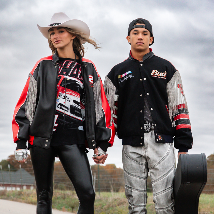 VINTAGE RHINESTONED RACING TSHIRT