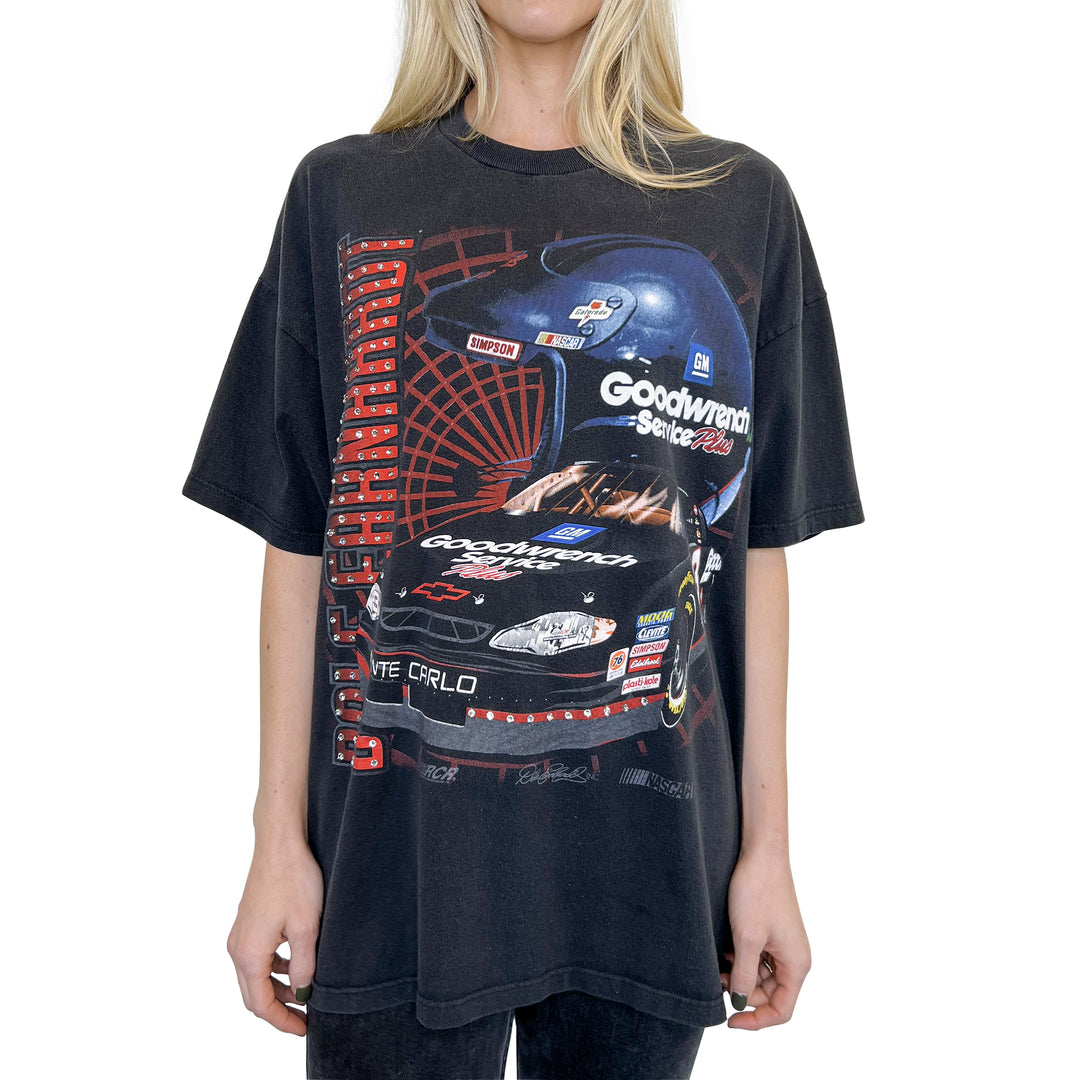 VINTAGE RHINESTONED NASCAR TSHIRT | MENS XL