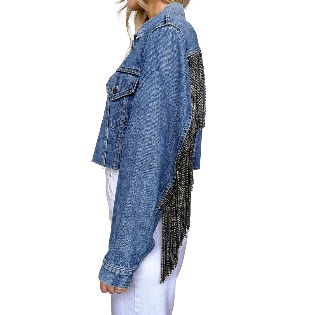 VINTAGE RHINESTONE FRINGE JACKET