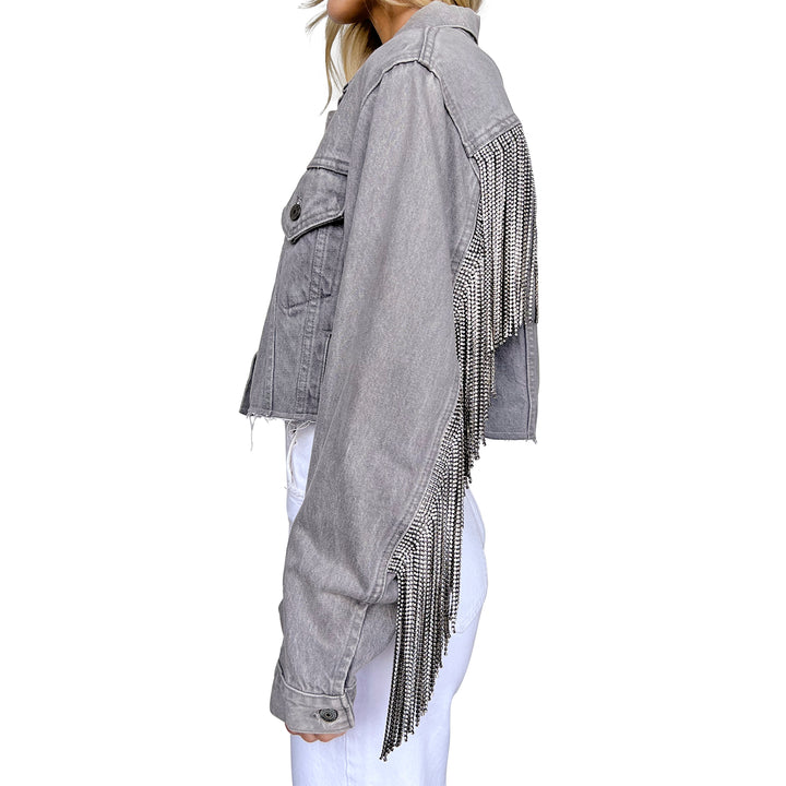 VINTAGE RHINESTONE FRINGE JACKET