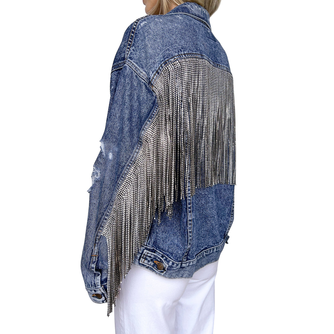 VINTAGE RHINESTONE FRINGE JACKET